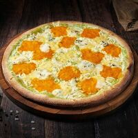 Четыре сыра с Горгонзолой D33 Пицца на тонком тесте в Пицца Хаб