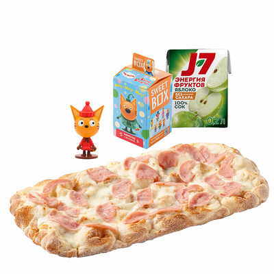 Комбо Три кота с пиццей ветчина и сыр в Zotman Pizza по цене 699 ₽