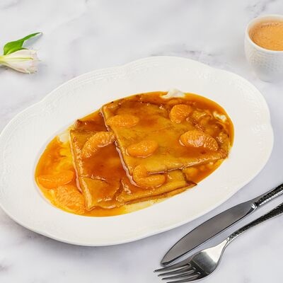 Блины сюзет с мандаринами в Круассан-кафе по цене 530 ₽