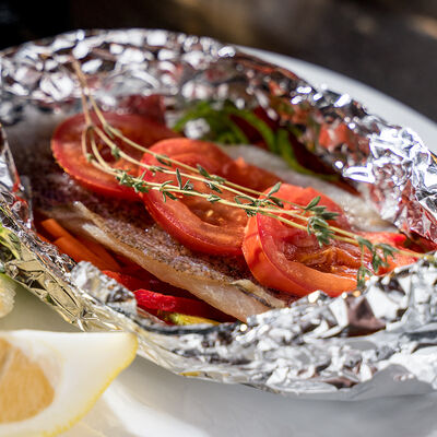 Судак по-сибирски в Oзеро гриль по цене 720 ₽