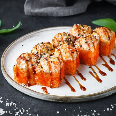 Ролл Креветка спайси hot в SUSHIBOX по цене 529 ₽