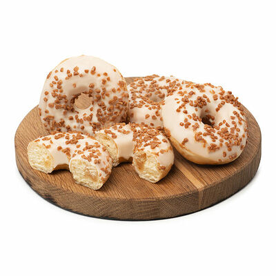 Донат Карамельный с нач с карамельно посыпанный кусочками карамели Dawn в Азбука Вкуса Экспресс Меню по цене 119 ₽