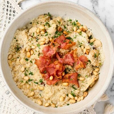 Перлотто с грибами и беконом в Mikemolly по цене 760 ₽