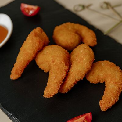 Тигровые креветки в темпуре в Хихи хаха по цене 580 ₽
