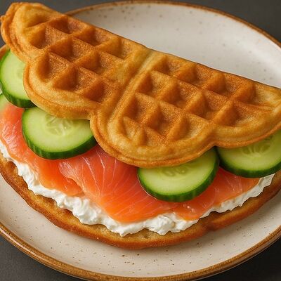 Вафля с форелью в Bubble Dzen по цене 490 ₽