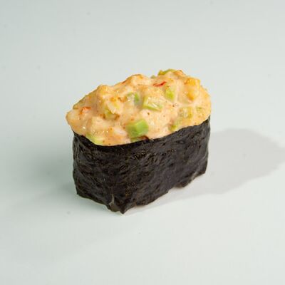 Гункан замес креветки, авокадо и соуса спайси в ЁБИСАН по цене 539 ₽