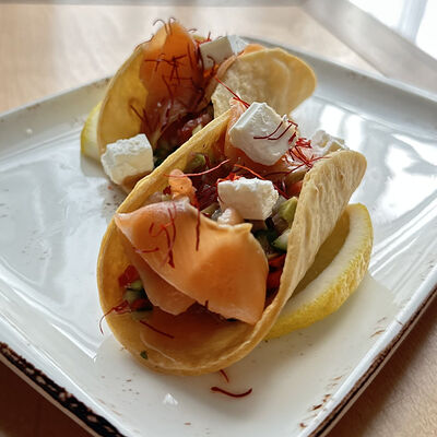 Тако с лососем в Чо? Капчо! по цене 390