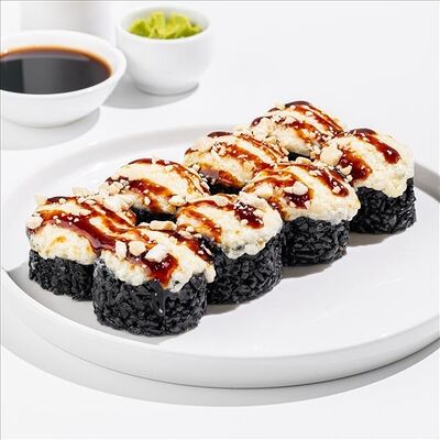 Запечённый ролл с угрём (не горячие) в Seabassushi по цене 1035 ₽