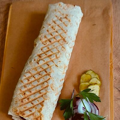 Шаверма с говядиной без халапеньо в Пиратская бухта по цене 560 ₽