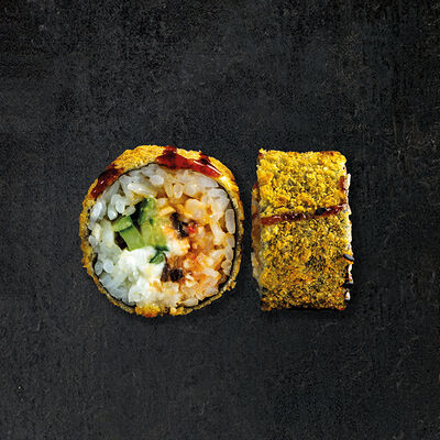 Ролл жареный с угрем и крабом в I am PHO по цене 660