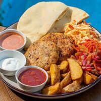 Куриные котлеты по-аджарски с гарниром в АЛЯ РУСЪ