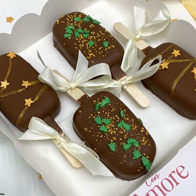 Новогодние чизкейки 4 шт. №1 в Con Amore по цене 1490 ₽