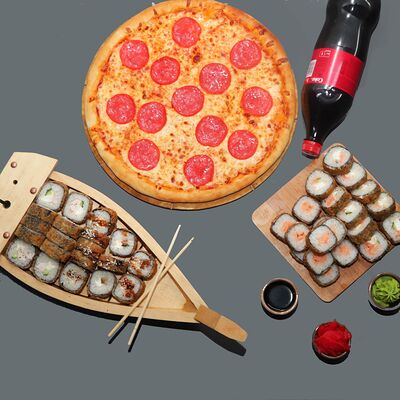 Жареный сет в Pizza sushi SHAH по цене 10900 ₸