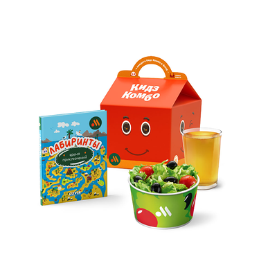 Кидз Комбо стартер или салат с книжкой Лабиринты в Вкусно – и точка по цене 368 ₽