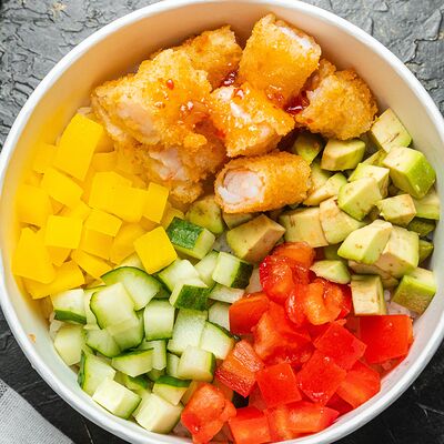 Поке с креветками темпура в UNAGI ROLLS по цене 699 ₽