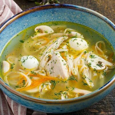 Домашний суп-лапша в Баклажан в ТЦ 