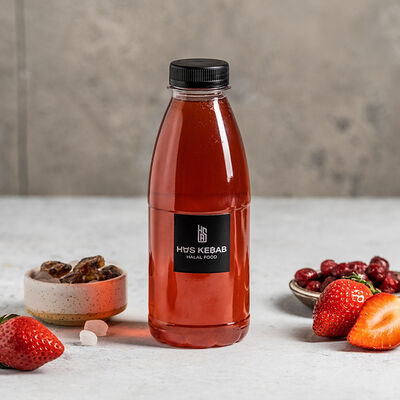 Морс клубника-вишня 300 мл бутылка в Has Kebab Halal Food по цене 139 ₽