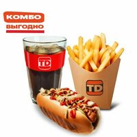 Комбо с классическим хот-догом в Бургерная