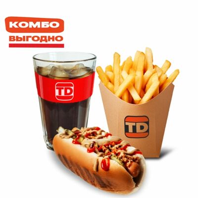 Комбо с классическим хот-догом в Бургерная по цене 479 ₽