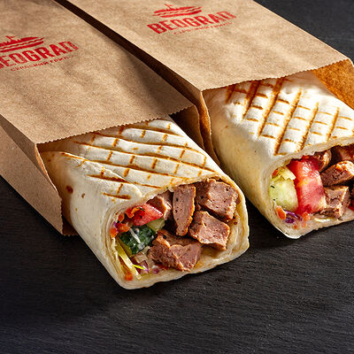 Шаурма по-сербски с плескавицей в Гриль-бар Београд по цене 380 ₽