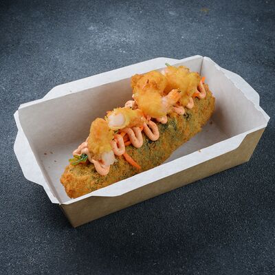 Азиатский хот-дог с креветкой в Азиаты по цене 459 ₽