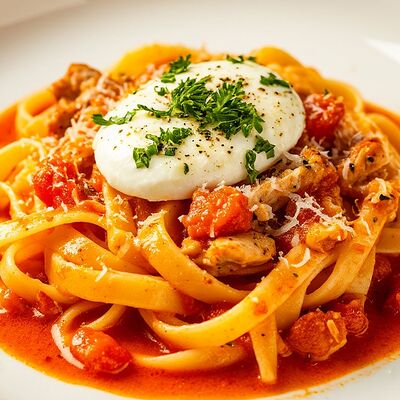 Паста Арабьята с копченой курочкой в Джей Сан по цене 560 ₽