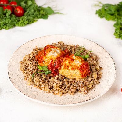 Тефтели в томатном соусе с гречкой в У Палыча. С пылу, с жару! по цене 376 ₽