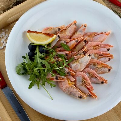 Креветки отварные в Корпус О бар по цене 470 ₽