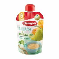 Пюре грушево-абрикосовое с кашей с 6 месяцев Semper Испания в Азбука Вкуса Экспресс Меню
