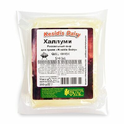 Сыр рассольный Халлуми для гриля 43% от Христоса Кесидиса, Олимпик Фудс, Смоленская область, Бзмж в Азбука Вкуса Экспресс Меню по цене 297 ₽