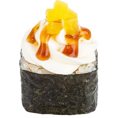 #408 Шапка-маки с крем-крабом и такуаном в GODZILLA по цене 7 р.