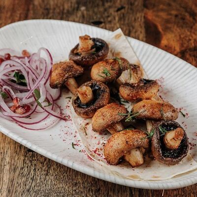 Шампиньоны на гриле в Вах!Хинкали по цене 405 ₽