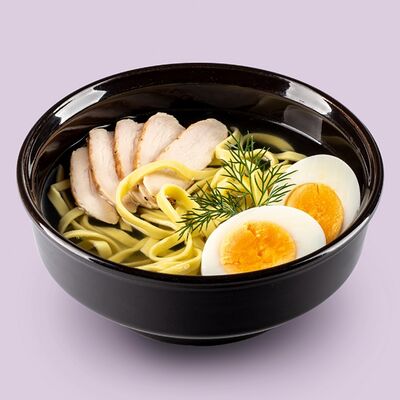 Суп куриный с лапшой удон и яйцом в Территория лапши по цене 495 ₽