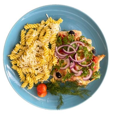 Курочка по-гречески с гарниром на выбор в Блинная для друзей по цене 644 ₽