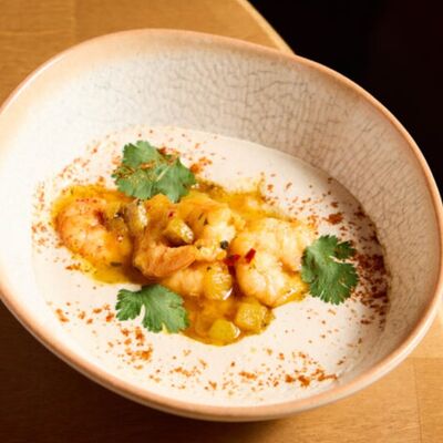 Сациви с креветкой и чатни из манго в NANA Pirveli по цене 730 ₽