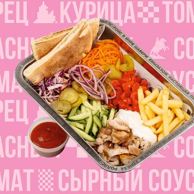 Шаверма на тарелке в VЛАVАШЕ по цене 609 ₽