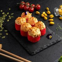 Hot запеченный ролл с лососем и гребешком Катана в Самурай SUSHI PREMIUM