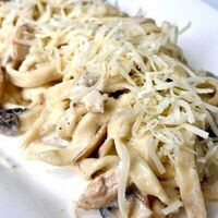Паста с курицей и грибами в Баодзен