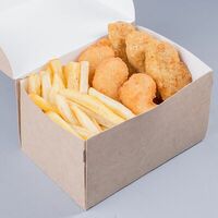 Бокс с креветками и картофелем фри в Shau