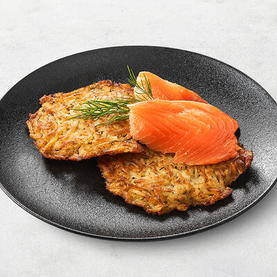 Картофельные оладьи с семгой и укропом в Теремок по цене 648 ₽