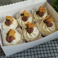 Капкейки с сердечками в Бисквики