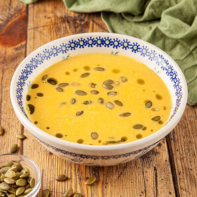 Тыквенный суп с креветками в Сыроварня по цене 690 ₽