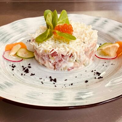 Мимоза с рыбой в Шашлык Гриль Хаус по цене 830 ₽