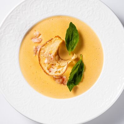 Крем-суп сливочный с креветками в Итальянцы по цене 561 ₽