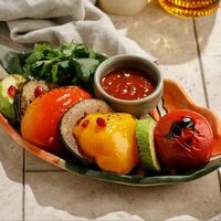 Овощи на мангале в Асканели Georgian Bistro