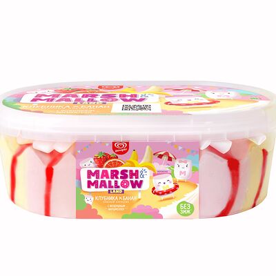 MARSH&MALLOW LAND мороженое Клубника-Банан с маршмеллоу в Ура Мороженое по цене 769 ₽