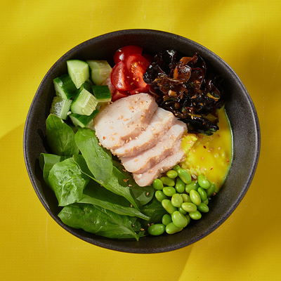 Боул с цыплёнком и соусом кокосовый карри в ASIATIQ Ramen-Bar по цене 640 ₽