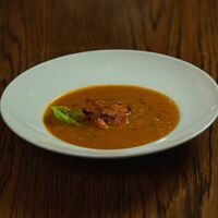 Крем из тыквы с креветками в Борго кафе