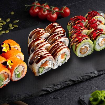 Сет трио Токийский дрифт в Веселый Самурай Sushi Premium по цене 2935 ₽