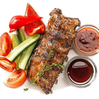 Свиные ребра гриль в Перчини на огне по цене 620